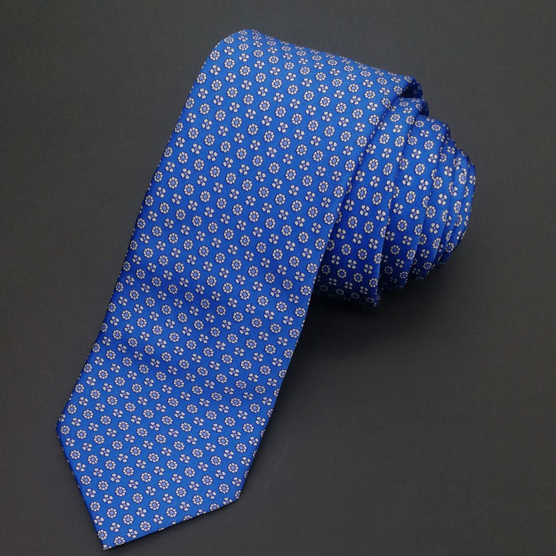 WITZROYS 100% Silk Ties for Men Handmade Neckties with Snowflakes Printed+Gift box â€¦ - Image 2